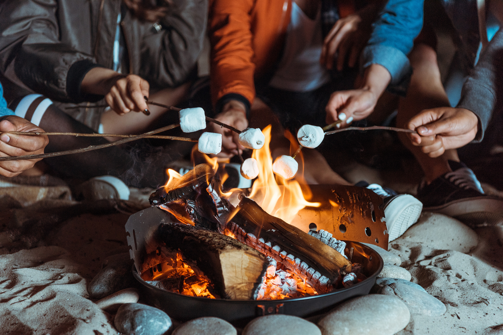 Roasting Marshmallows over fire
