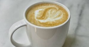 A cup of coffee served at a local coffee shop in Wichita, KS