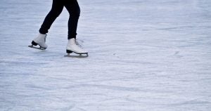 A figure skater on a skating rink