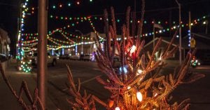 Christmas decorations around town