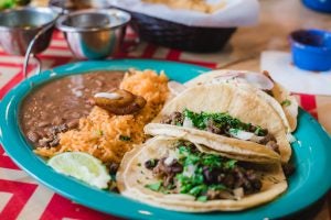 Tacos, Rice, and Beans 