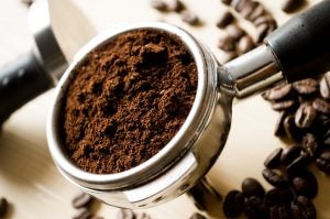 Coffee Grinds and Coffee Beans