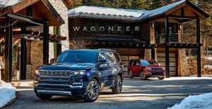 2022 Jeep Wagoneer in Front of Cabin