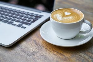 Coffee Cup with Laptop