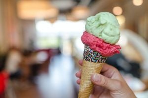 Two Scoops of Ice Cream on Cone