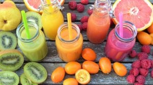 Variety of Fruit Juices and Smoothies