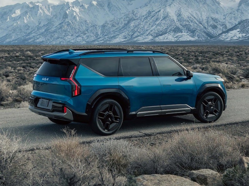 The first ever 2026 Kia EV9 is a three-row electric SUV with up to 305 miles of range and dual-motor all-wheel drive capability.