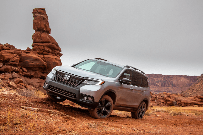 silver 2019 honda passport
