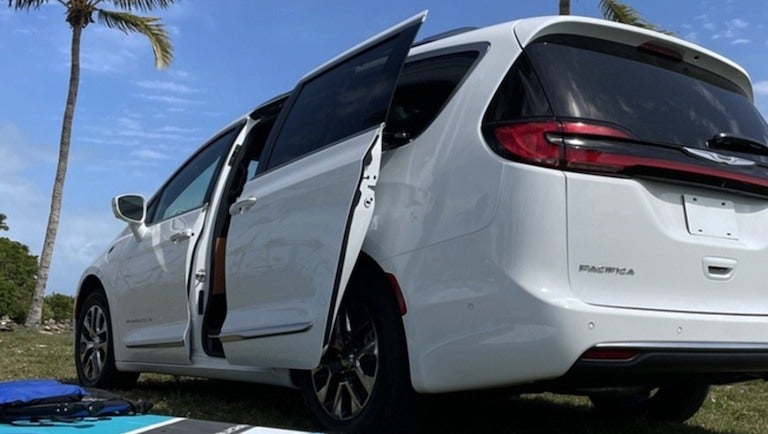 The 2025 Chrysler Pacifica notable highlights include a hybrid variant and premium materials inside, like the nappa leather.