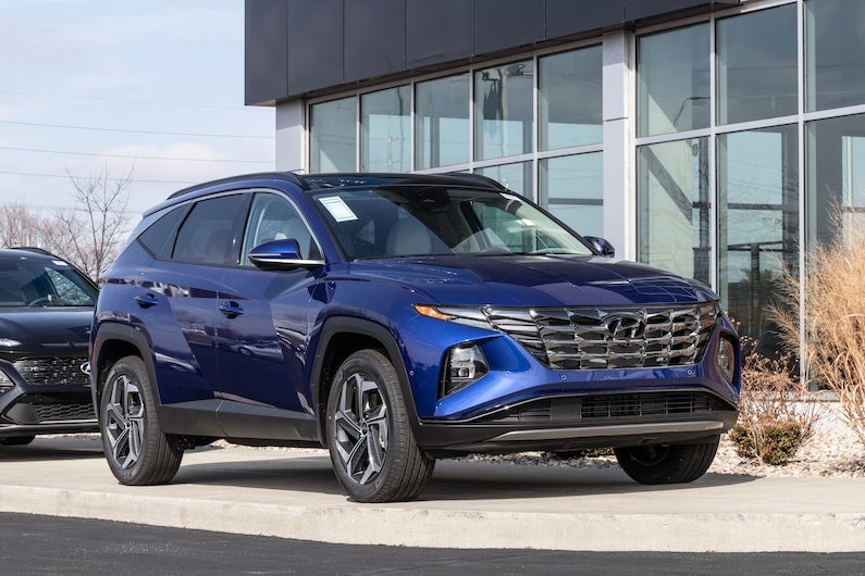The new & improved 2023 Hyundai Tucson Hybrid offers upgraded features such as a sleek new interior & numerous trim options.