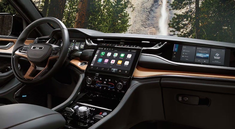 Some of the 2025 Jeep Grand Cherokee consist of premium features like quilted leather upholstery and open-pore wood accents.