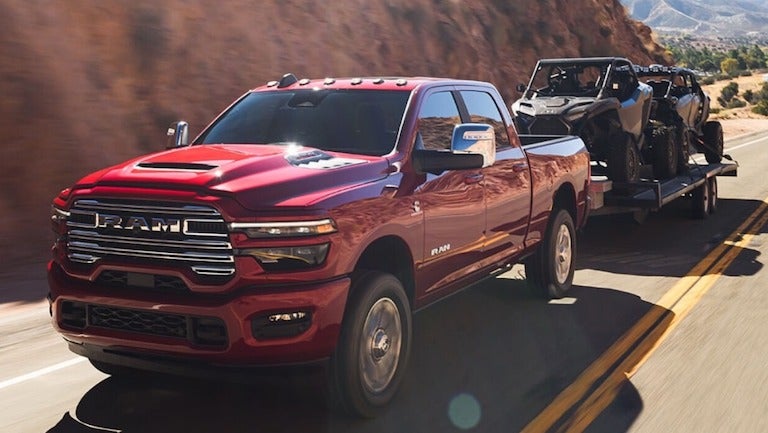 Technology standards for the new 2025 Ram 2500 is a 12-inch touchscreen with full Apple CarPlay and Android Auto support.