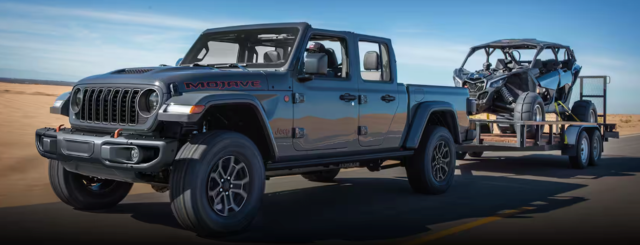 The 2024 Jeep Gladiator is a midsize pickup truck that combines off-road capabilities with the practicality of a truck bed.