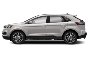 a silver 2020 Ford Edge from the side
