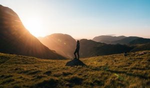 Hiking at Sunset 