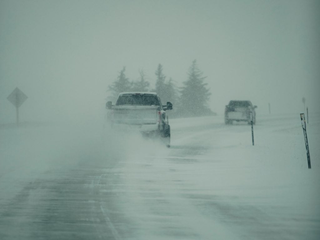 Ford SuperDuty driving in winter conditions