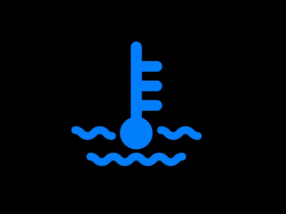 engine temperature warning light