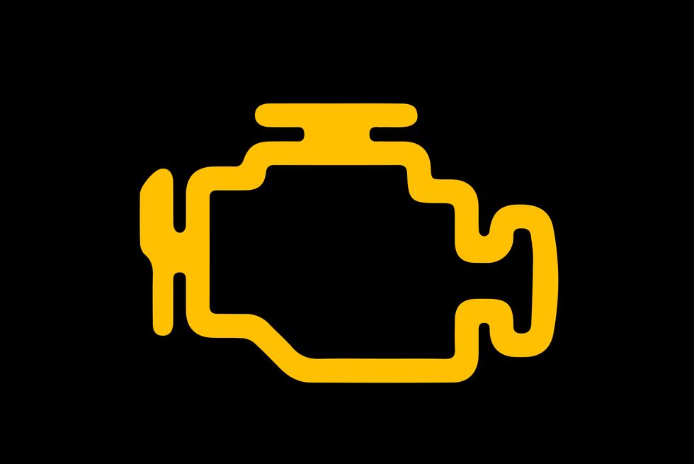 check engine warning light