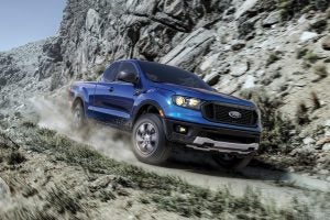 Blue 2020 Ford Ranger
