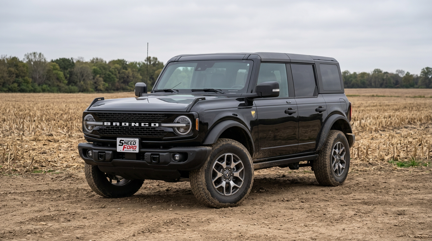 2026 Ford Bronco on a gravel road in northwest Missouri at Dennis Sneed Ford