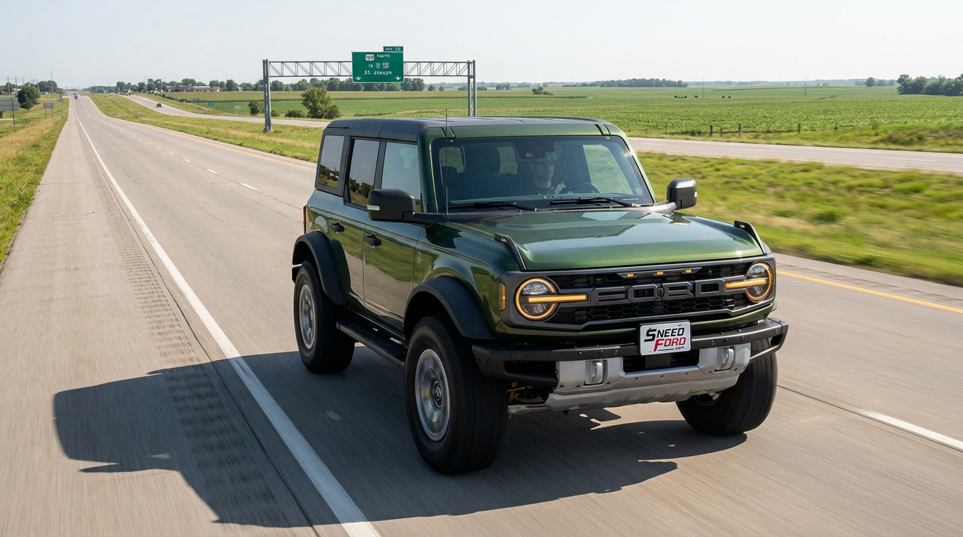 Ford Bronco on US-169 heading north out of the Kansas City metro toward Gower Missouri