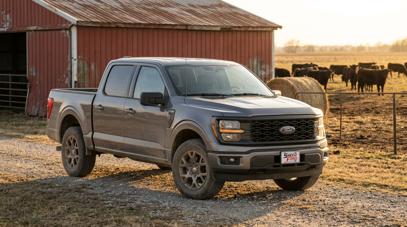 2026 Ford F-150 parked at a working Missouri farm property near Gower, MO &mdash; Dennis Sneed Ford