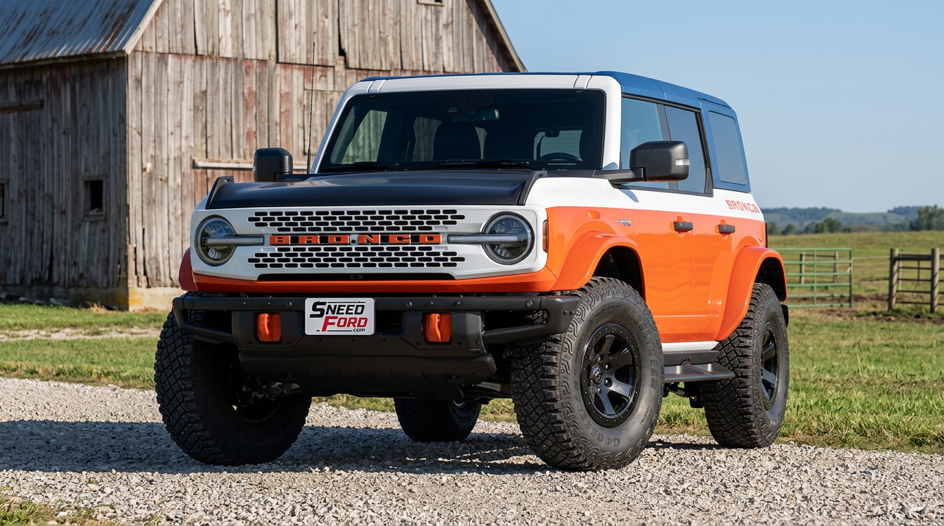 2026 Ford Bronco trims lined up on a gravel lot in northwest Missouri at Dennis Sneed Ford