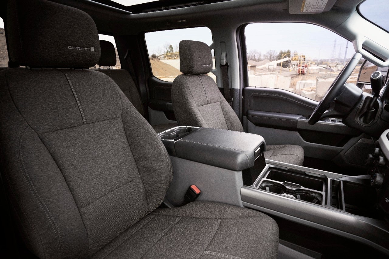 Ford and Carhartt were both built from the ground up on toughness, durability, and an unwavering respect for hard work. For 2027, these brands have partnered to create the first-ever Ford Super Duty® Carhartt® Package, a new available option for XLT Crew Cab single-rear-wheel pickups. It pairs Carhartt's unmistakable design cues with practical, work-ready details, all backed by the capable power Super Duty is known for. Every detail, from the materials to the layout, reflects how hardworking people actually use their equipment day in and day out. The result is a truck that emphasizes durability, utility, and craftsmanship at every turn. Ready to see what sets it apart? Let’s break down the key features of the 2027 Ford Super Duty Carhartt Package. H2: A Rugged, Commanding Exterior At first glance, the 2027 Ford Super Duty Carhartt Package makes its presence known. Every exterior detail is engineered to look as hardworking as it performs. Carhartt's identity is woven throughout the design, with branded graphics on the fender vents, doors, and tailgate finished in unique color accents that set this truck apart from any other Super Duty on the road. Inside the bed, a Tough Bed® spray-in liner stamped with the Carhartt logo stands ready for years of heavy-duty use. Lighting is just as purposeful. LED roof markers and clearance lamps, LED reflector lamps, LED fog lamps, and an LED Center High-Mounted Stop Lamp combine to improve visibility and safety while giving it a distinctive, unmistakable look day or night. Exterior Highlights: Unique dark-painted grille 20-inch unique machined and painted wheels LT275/65R20E BSW all-terrain tires Off-Road Running Boards with textured finish Carhartt graphics on fender vents, doors, and tailgate with unique color accents Tough Bed® spray-in bedliner with Carhartt logo LED roof markers and clearance lamps LED reflector lamps LED fog lamps LED Center High-Mounted Stop Lamp Take style to the next level with six exterior colors, including: Neptune Blue (new for 2027) Marsh Gray Iconic Silver Metallic Agate Black Metallic Carbonized Gray Metallic Oxford White H3: Carhartt-Inspired Interior The Carhartt influence continues inside the cabin, telling the same story of rugged craftsmanship. Carhartt-inspired materials, signature embroidery, and distinctive triple-stitch detailing come together to create an interior that's as durable as it is unmistakably branded. Interior Highlights: Carhartt-themed gray cloth seats Carhartt-themed door trim featuring signature triple-stitch accents Leather-wrapped steering wheel finished with Carhartt-themed stitching Premium all-weather floor mats inspired by the design of Carhartt's latest tool bags Together, these details give the Super Duty a cabin that's both work-ready and distinctive. H4: Find the 2027 Ford Super Duty Carhartt Package at Santee Ford! The 2027 Ford Super Duty Carhartt Package is built for drivers who need a truck that works as hard as they do. Ready to make it yours? Talk with our Ford sales team about ordering your new Ford F-250 or Ford F-350 with the Carhartt Package!