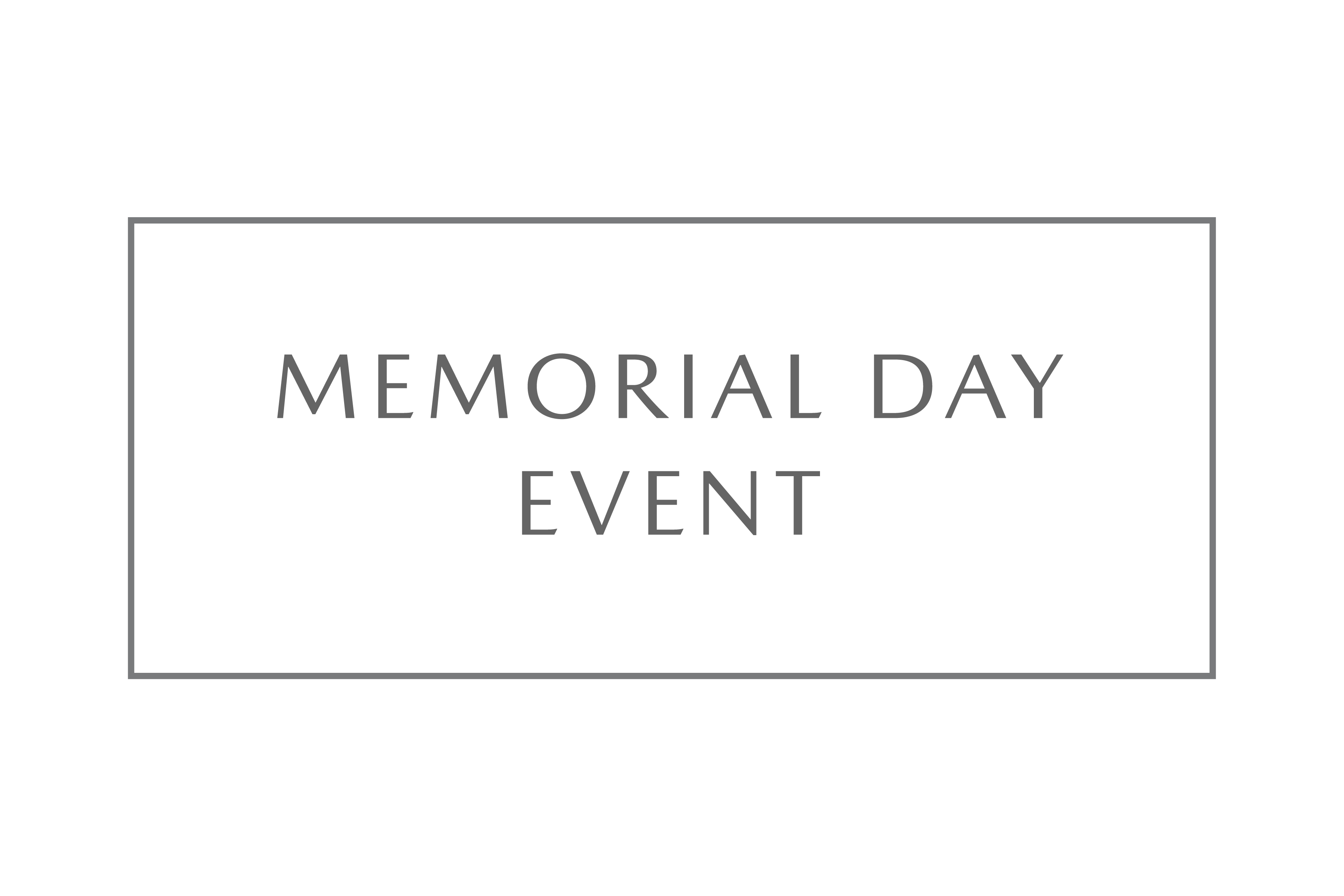 Memorial Day Event