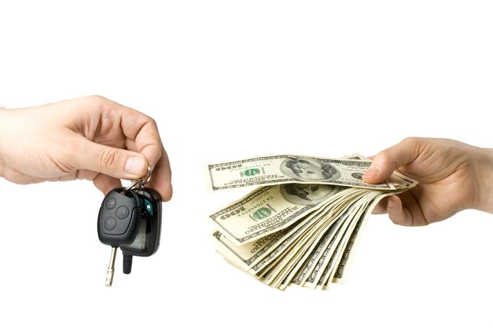 Cash handed over for car keys