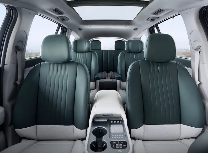 The 2026 Hyundai Ioniq 9 is a three-row all-electric midsize SUV that offers up to 335 miles of EPA-estimated driving range.