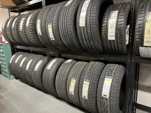 Image of a rack of tires