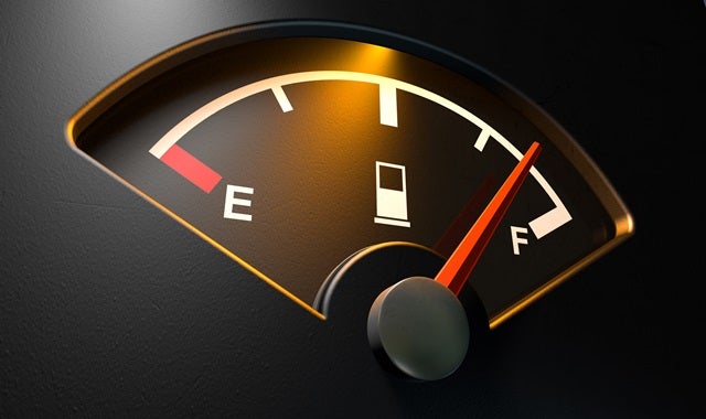 Image of a gas tank almost full of gas