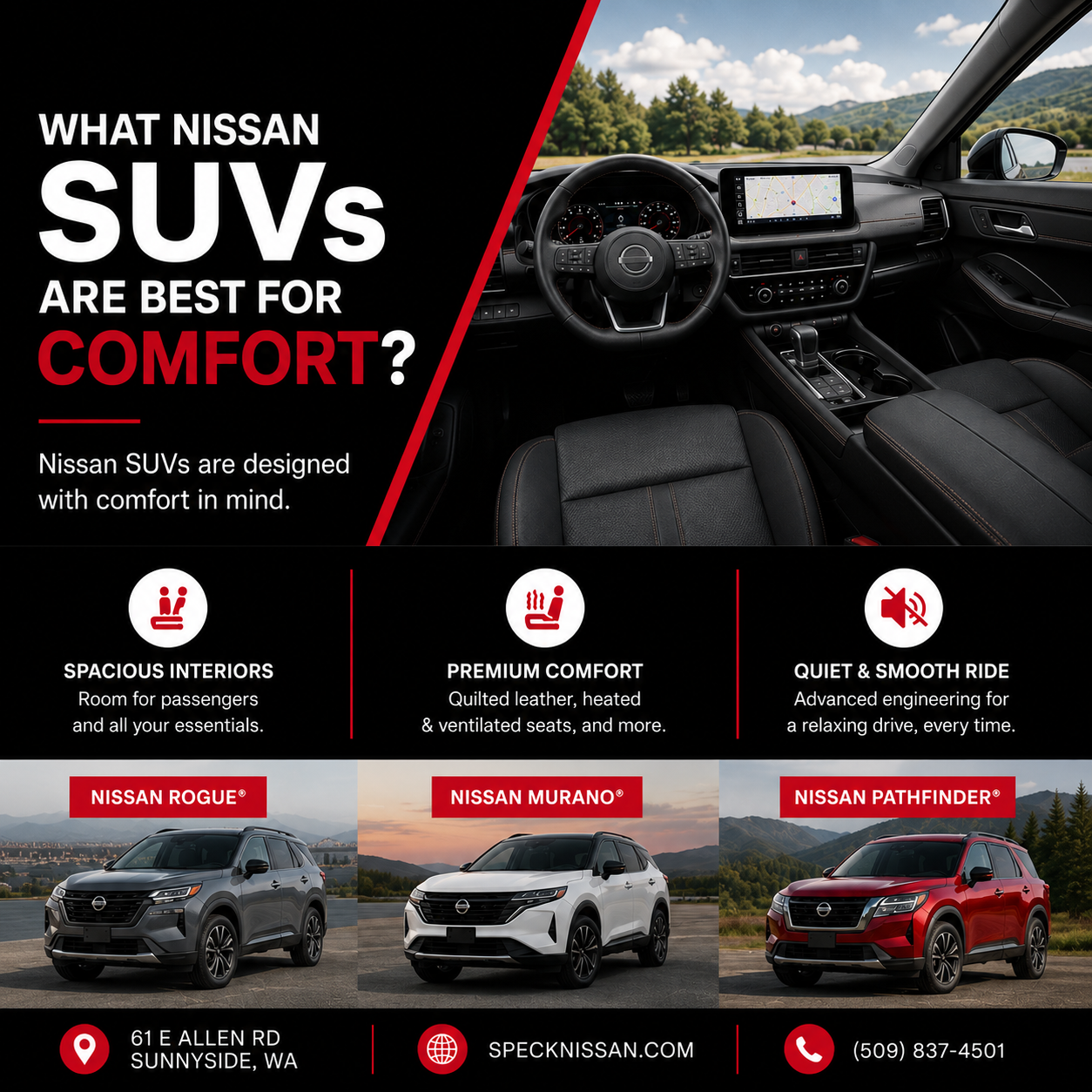 comfortable nissan suv