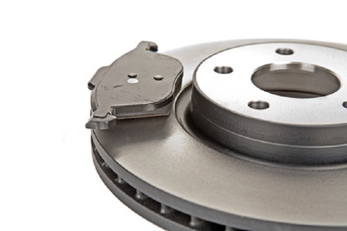 brake disk and one brake pad