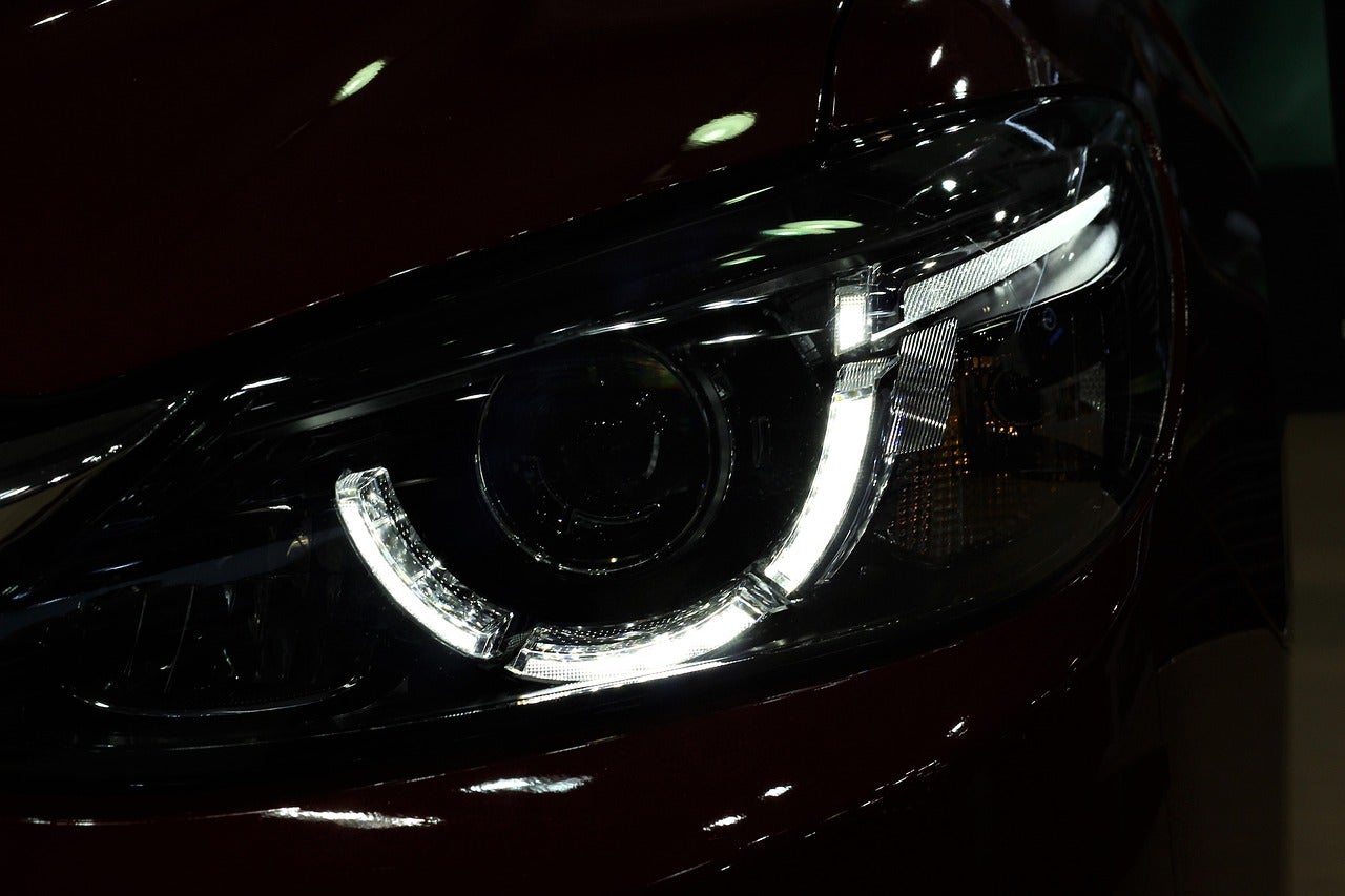 A headlight of a car