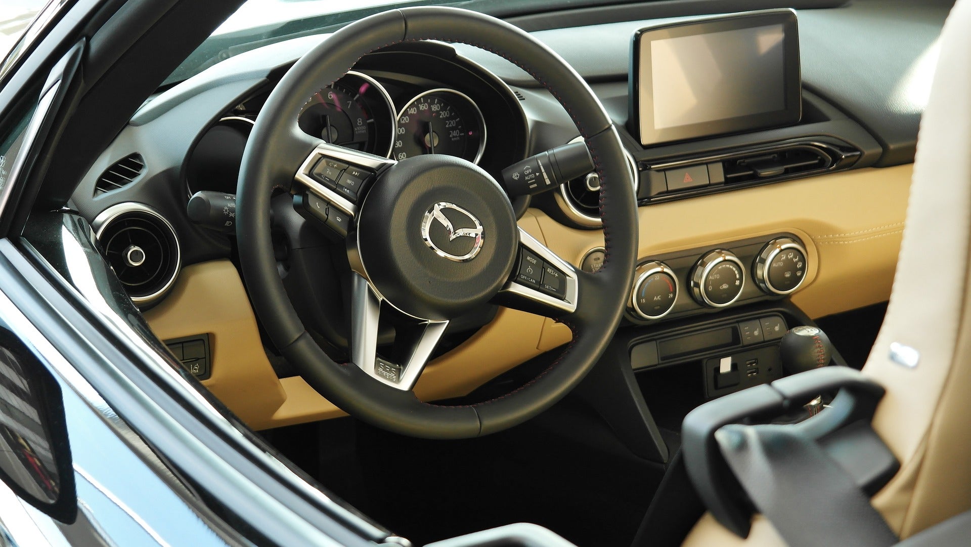 A Mazda vehicle's driver seat