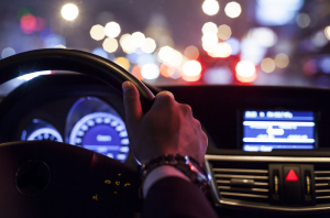 Behind the wheel