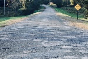 potholes in street
