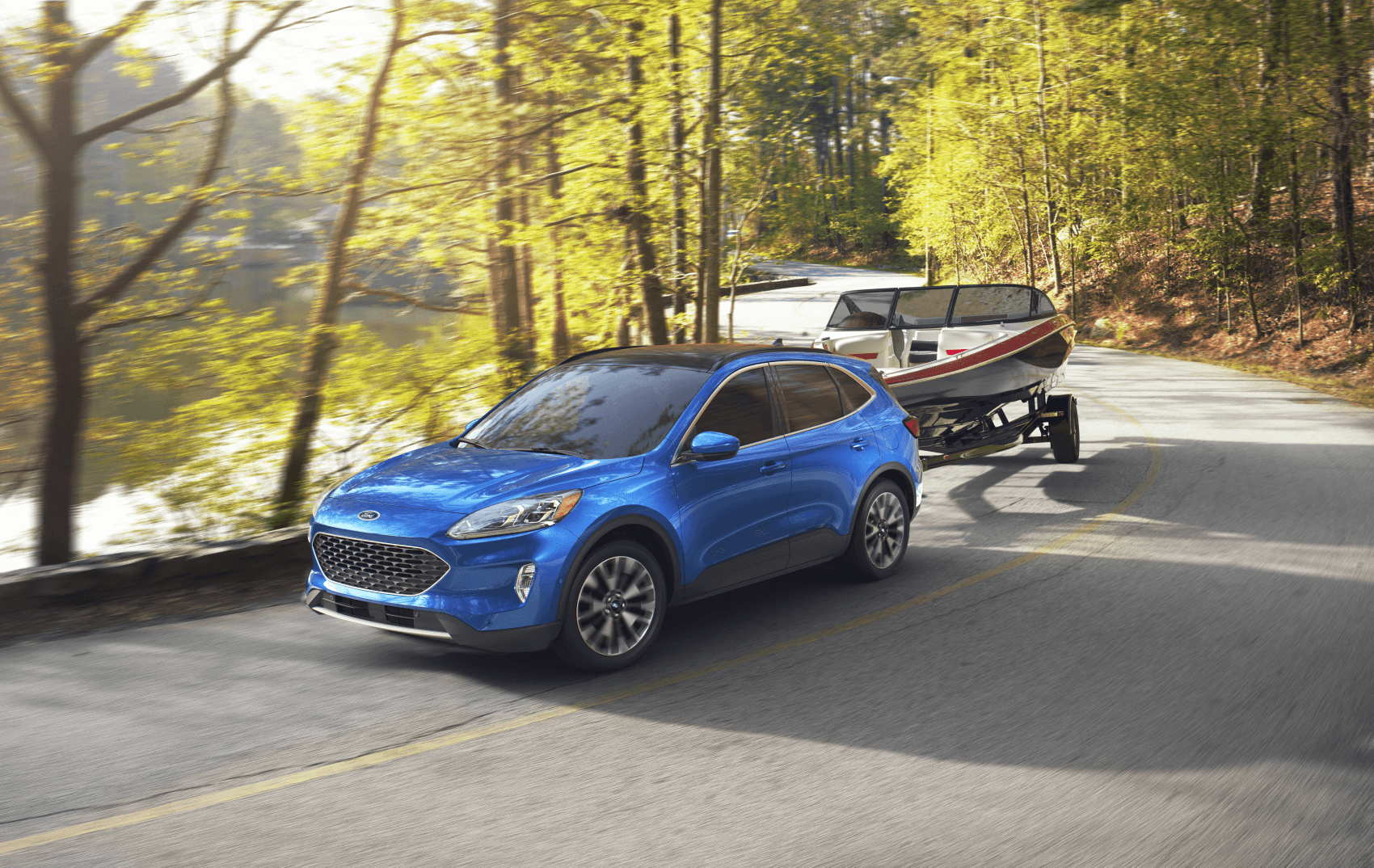 2021 Ford Escape Blue Towing Boat Tunkhannock Ford