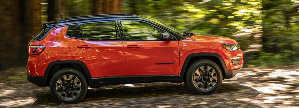 Jeep Compass in the Woods