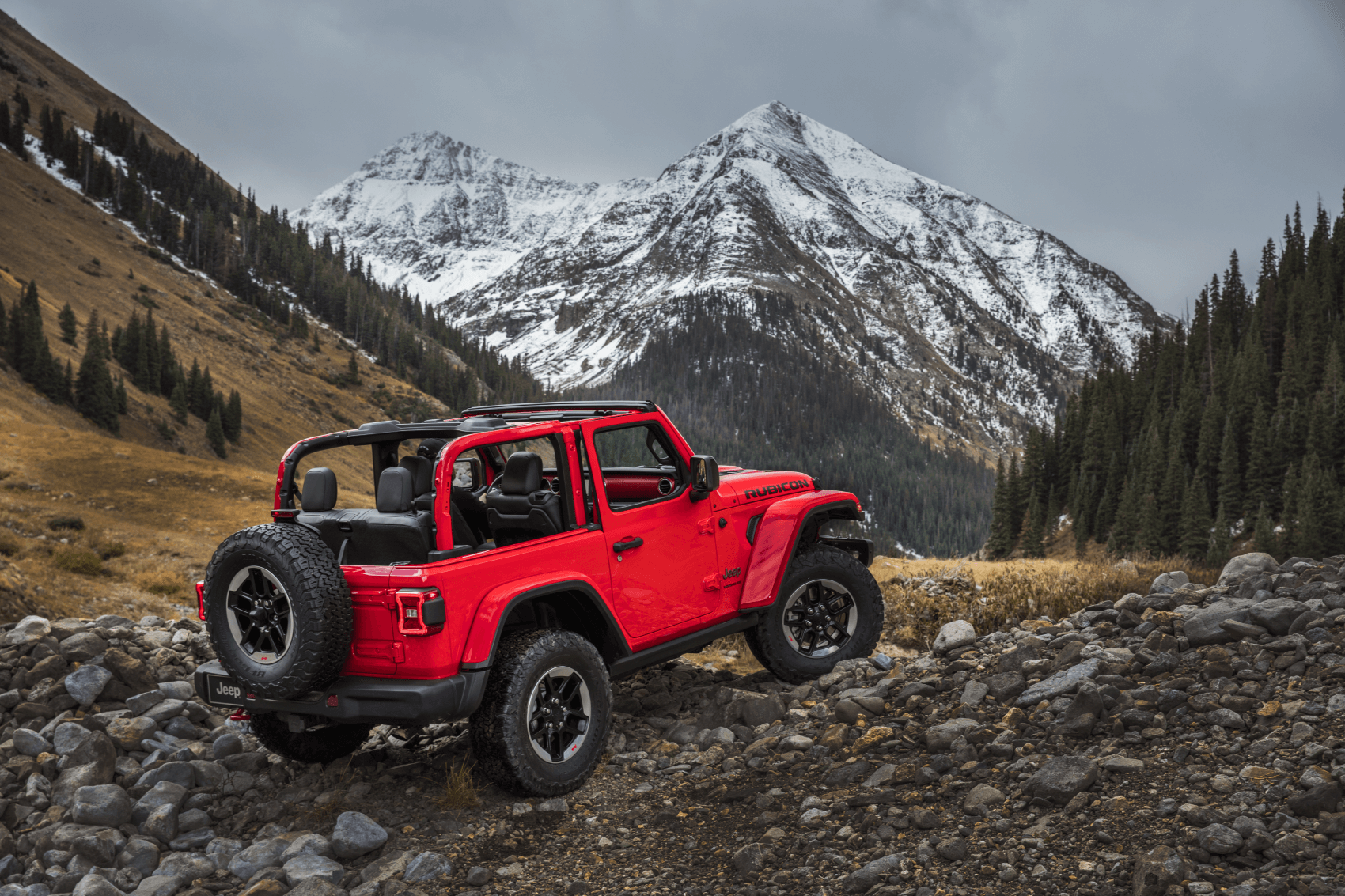 2021 Jeep Wrangler Red Off-Roading Mountains Scranton DCJR