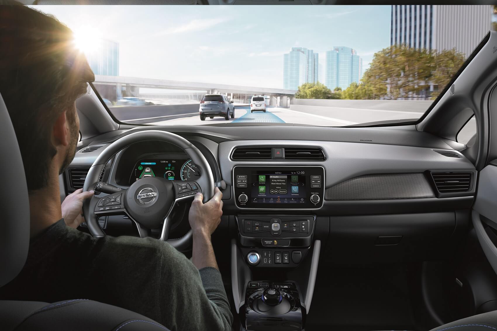 Inside the 2021 Nissan LEAF