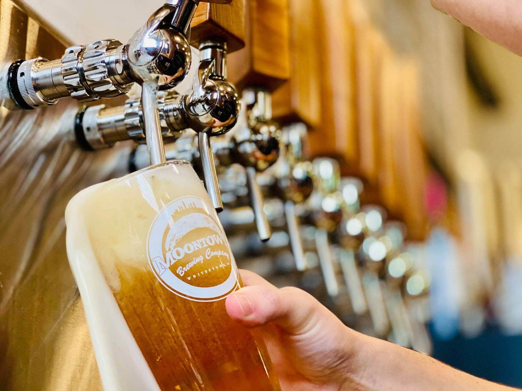 Craft beers on Tap at Moontown Brewing Co