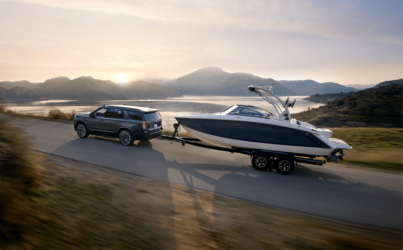 2021 Chevy Tahoe Towing Boat