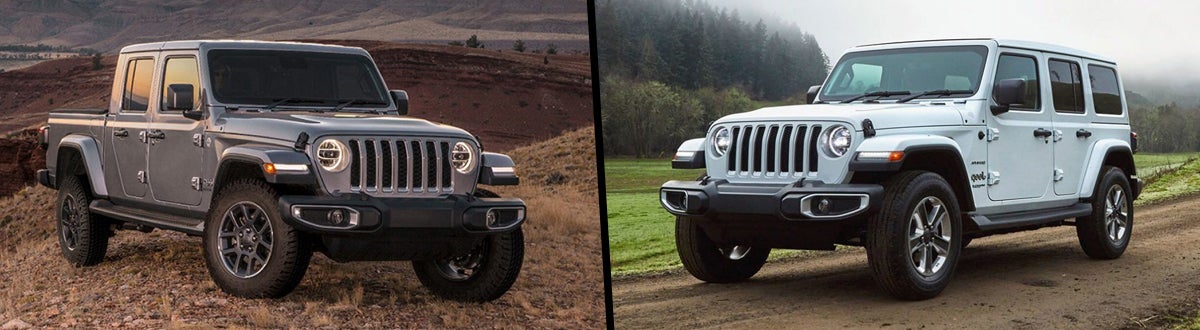 2020 Jeep Gladiator vs 2020 Jeep Wrangler Comparison | Pleasant Hills PA
