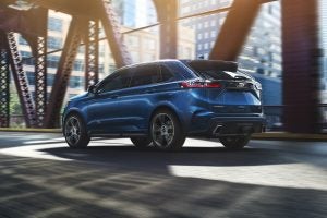 Blue 2020 Ford Edge on Street