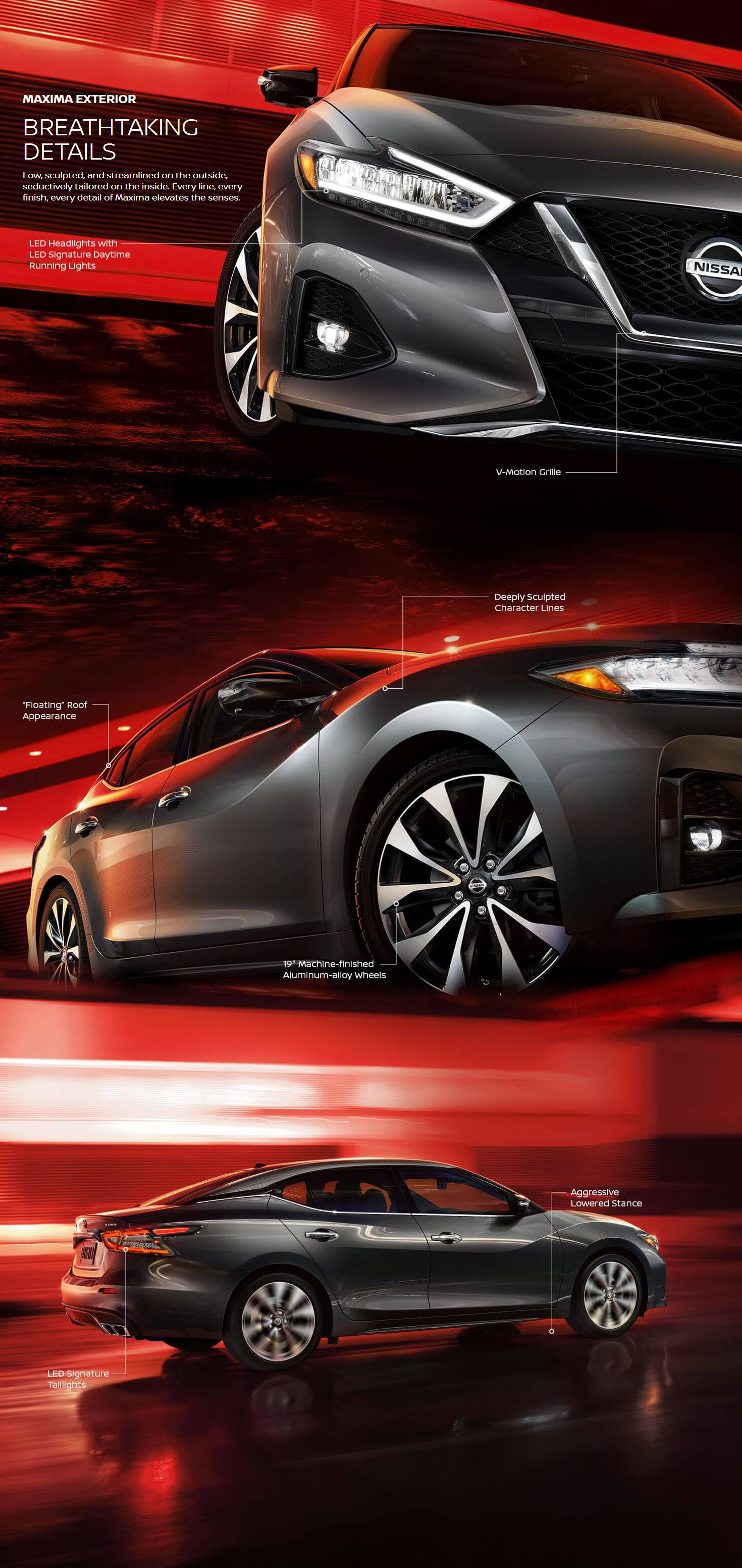 Exterior 2019 Nissan Maxima Wallace Nissan 4 Door Sports Car at Palm Beach Gardens Jupiter Palm City Port Saint Lucie Vero Beach Nissan Dealership Wallace Nissan