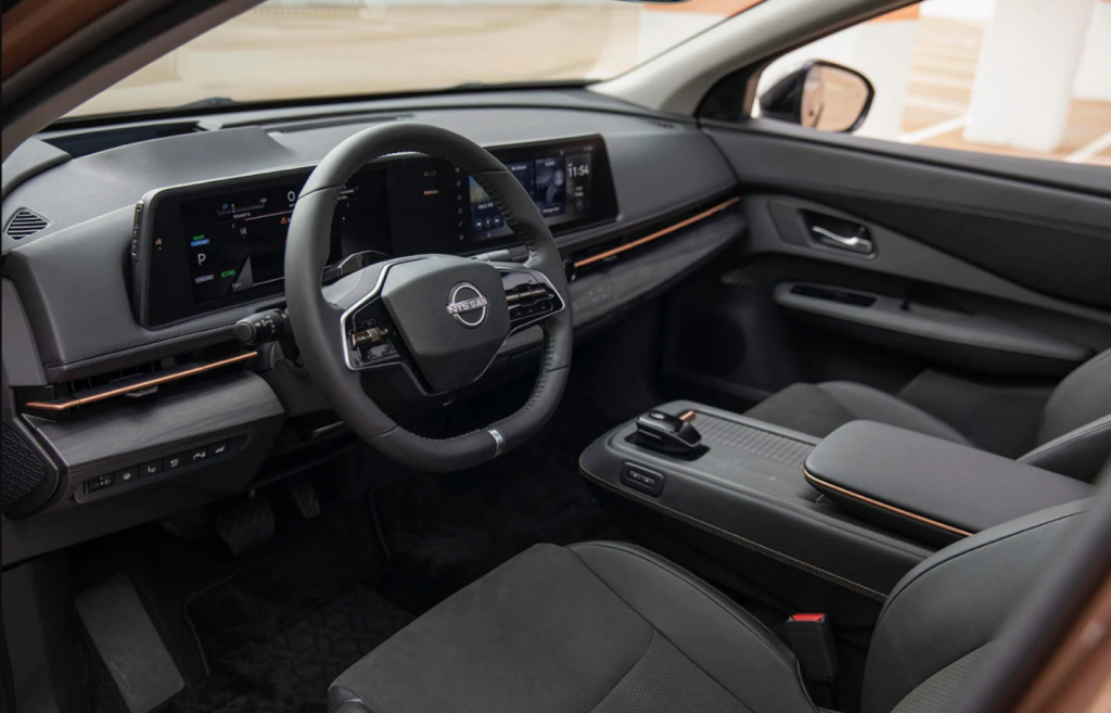 Driver view of the 2022 Nissan Ariya dashboard