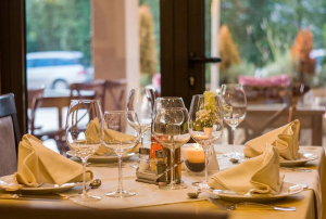 table setting at a restaurant 
